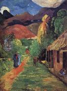 Paul Gauguin Tahiti streets France oil painting artist